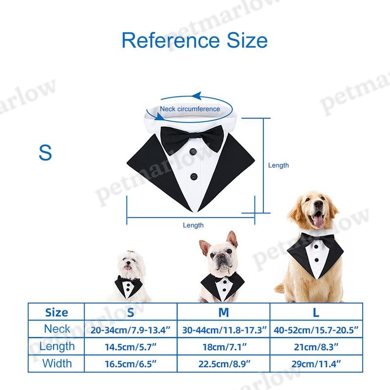 Dog Tuxedo Bandana Dog Costumes Bow Tie – view 6