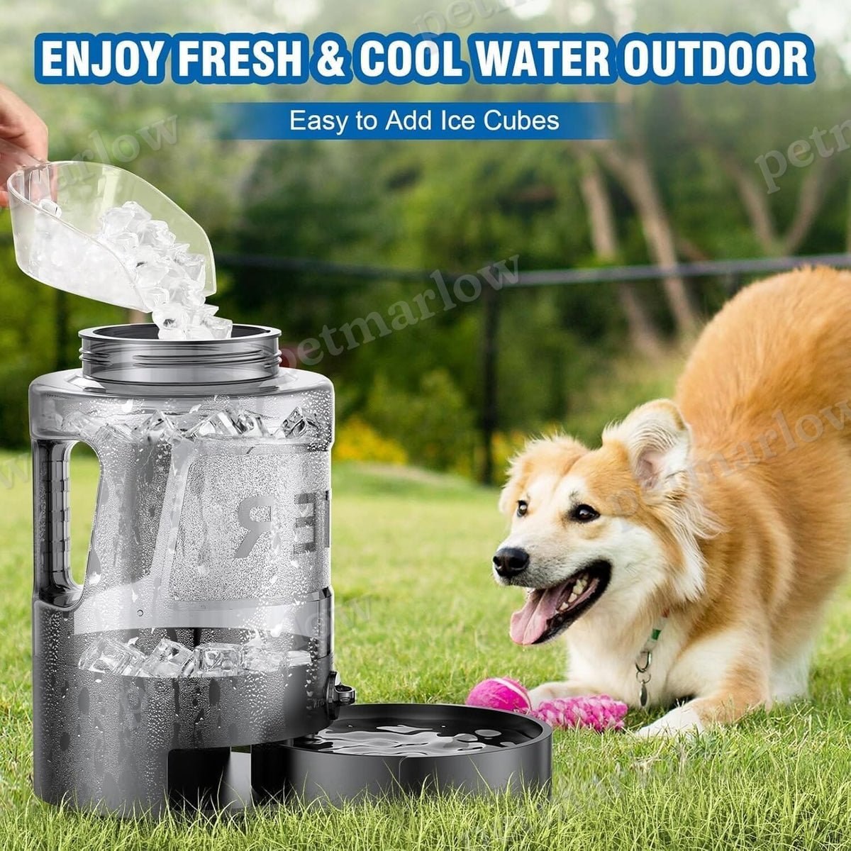 Dog Water Bottle Travel Bowl - 95oz – view 3