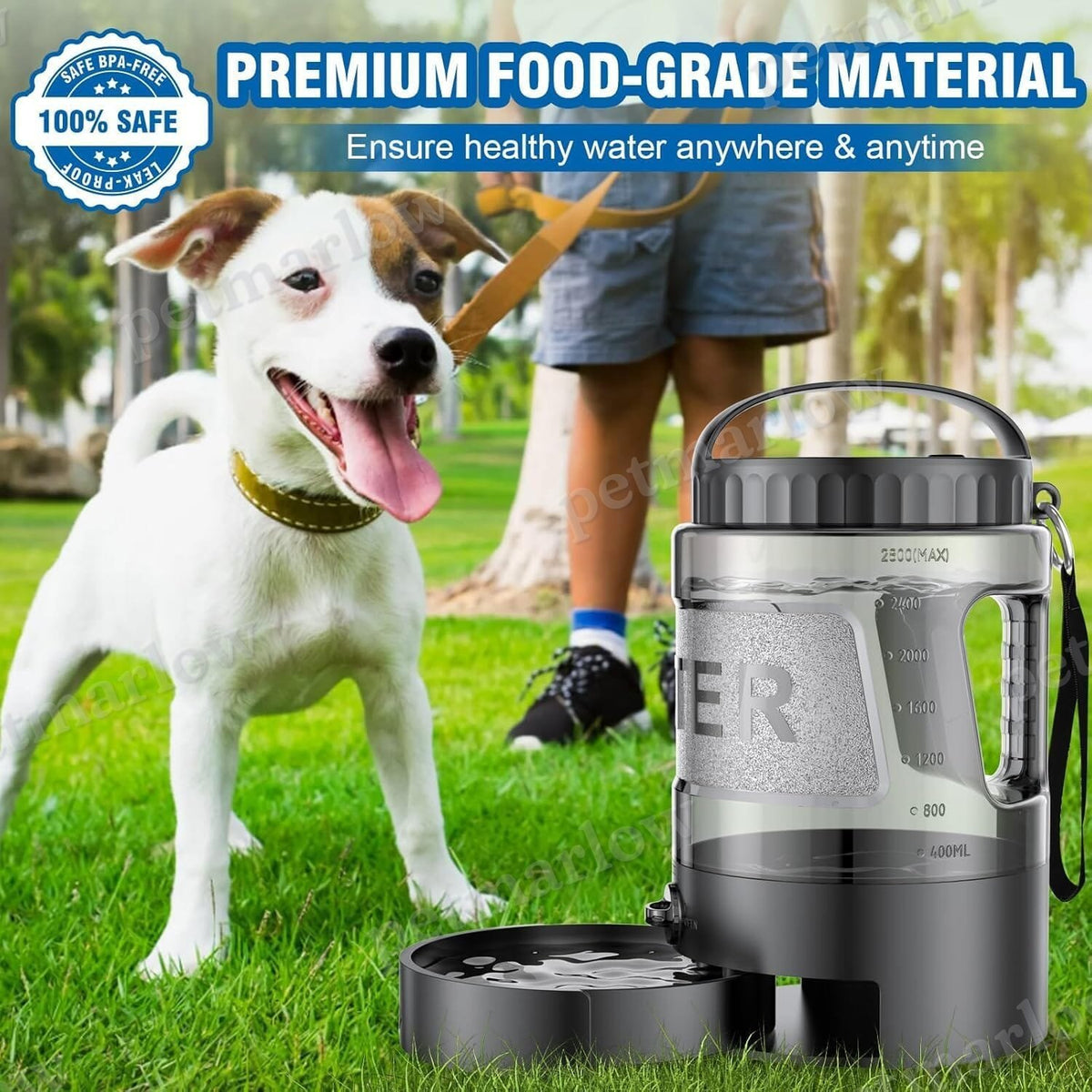 Dog Water Bottle Travel Bowl - 95oz – view 4
