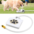 Dog Water Fountain for Outdoor Use with Step-On Activation – White