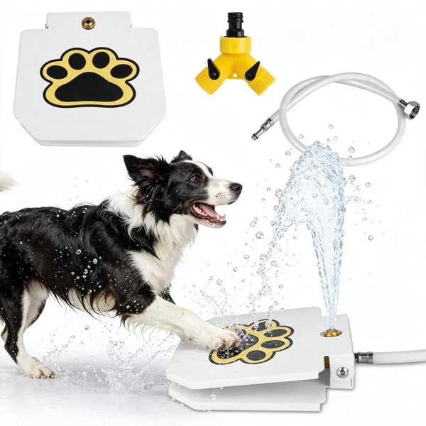 Dog Water Fountain Outdoor Step-On Activated