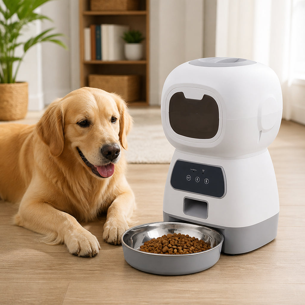 DogBedHouse 1 gallon Timed Voice Recorder Pet Feeder