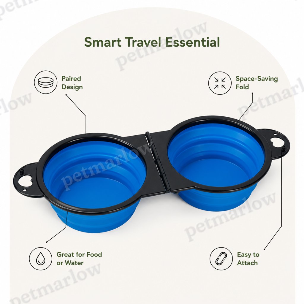 Petmarlow 2-In-1 Collapsible Travel Bowl (Hangable) – view 5