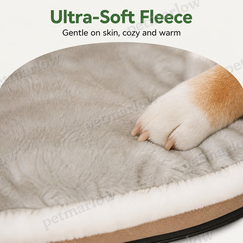 Petmarlow 2-In-1 Detachable Plush Fleece Pet House Bed – view 5