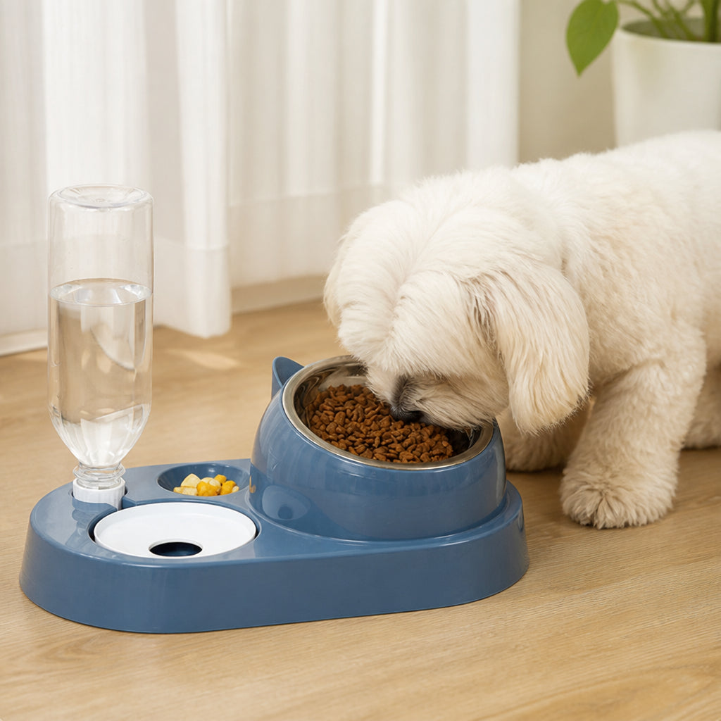 Petmarlow 2-in-1 Feeder & Waterer Pet Bowl (Partitioned Tank)
