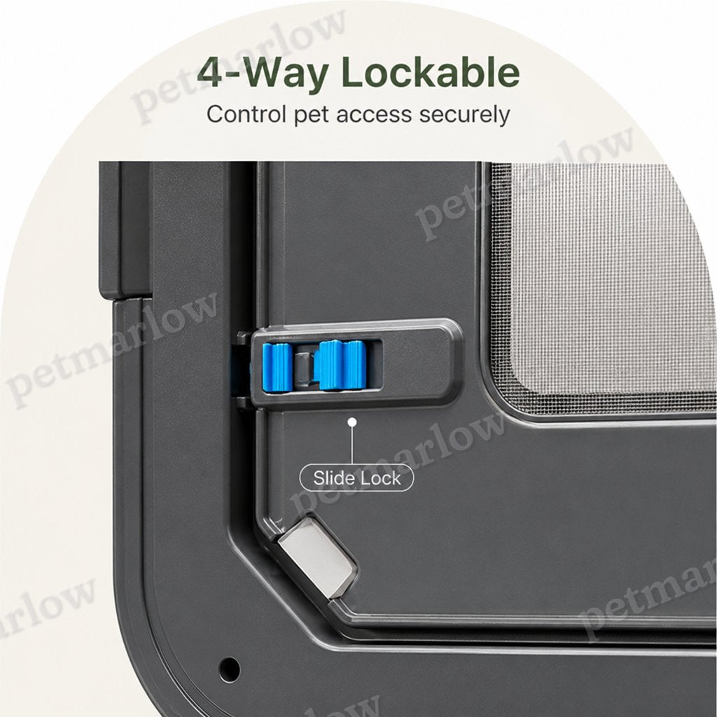 Petmarlow 4-Way Lockable & Insulated ABS Pet Door – view 4