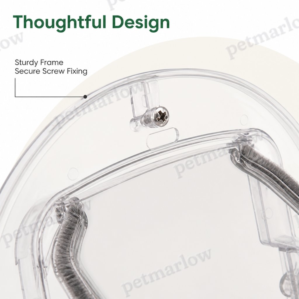 Petmarlow 4-Way Locking Noise-Reducing Pet Door (Glass Mount) – view 4