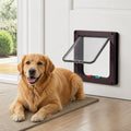 Petmarlow 4-Way Locking Weatherproof Pet Door – Brown / S 7.52x7.83x0.78in
