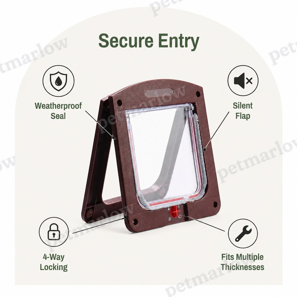 Petmarlow 4-Way Locking & Weatherproof Pet Door – view 4