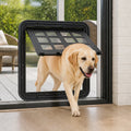 Petmarlow 4-Way Self-Closing Dog Screen Door (Fits Screen Doors & Windows) – black / S