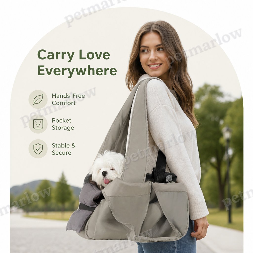 Petmarlow Adjustable Crossbody & Hard-Bottom Pet Carrier – view 6