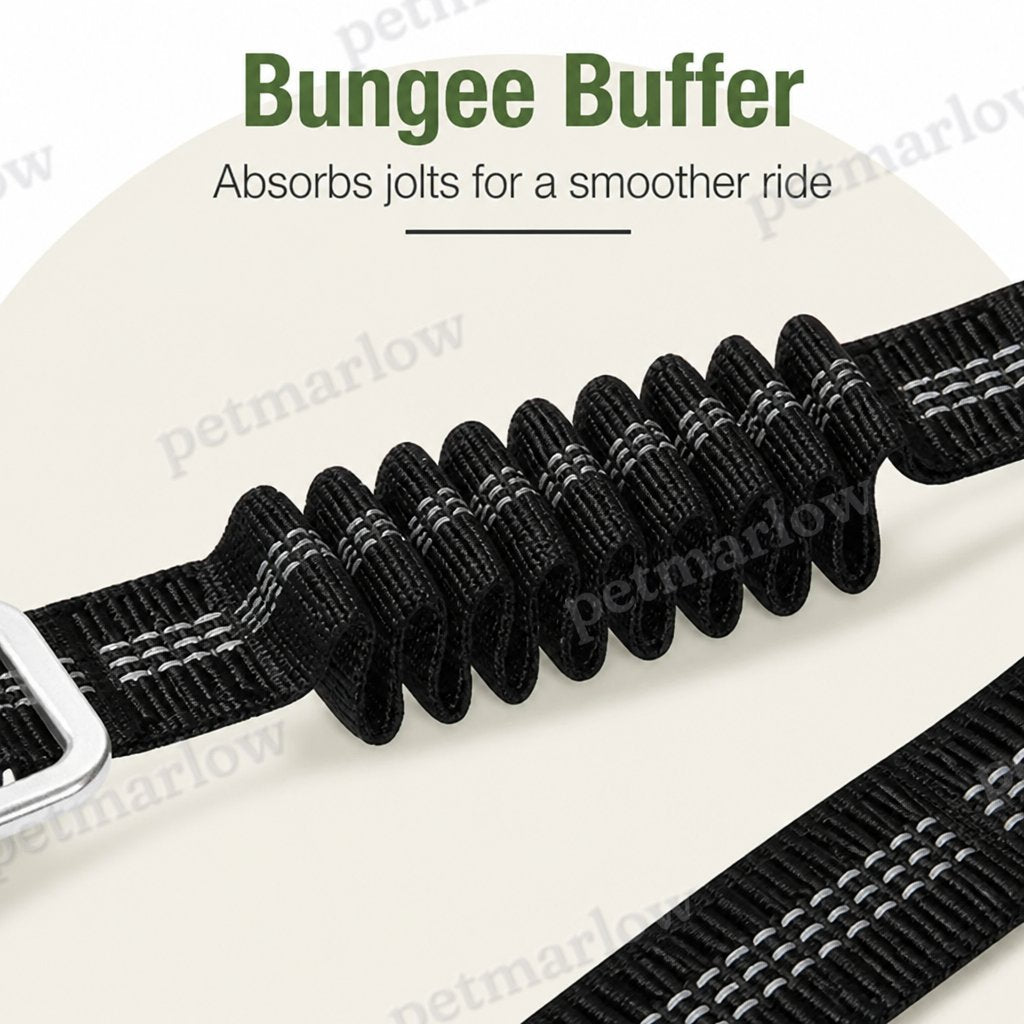 Petmarlow Adjustable Elastic Bungee Dog Seat Belt – view 6