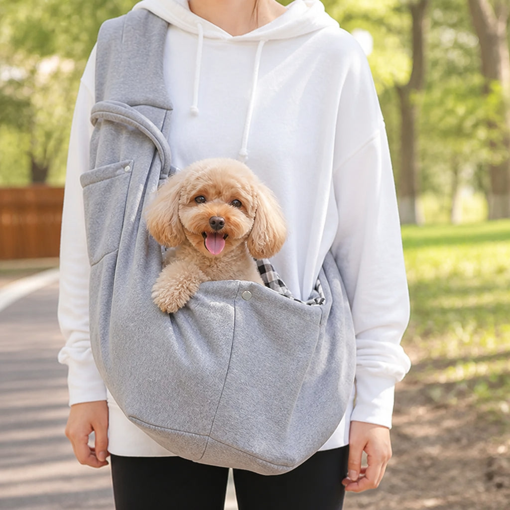 Petmarlow Adjustable Hands-Free Pet Sling Carrier (Storage Pocket)