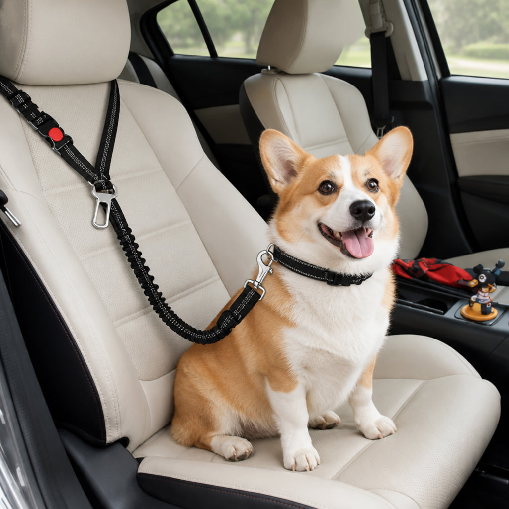 DogBedHouse Adjustable Reflective Quick-Release Car Safety Belt