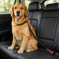 DogBedHouse Adjustable Reflective Quick-Release Car Safety Belt – Reflective Black