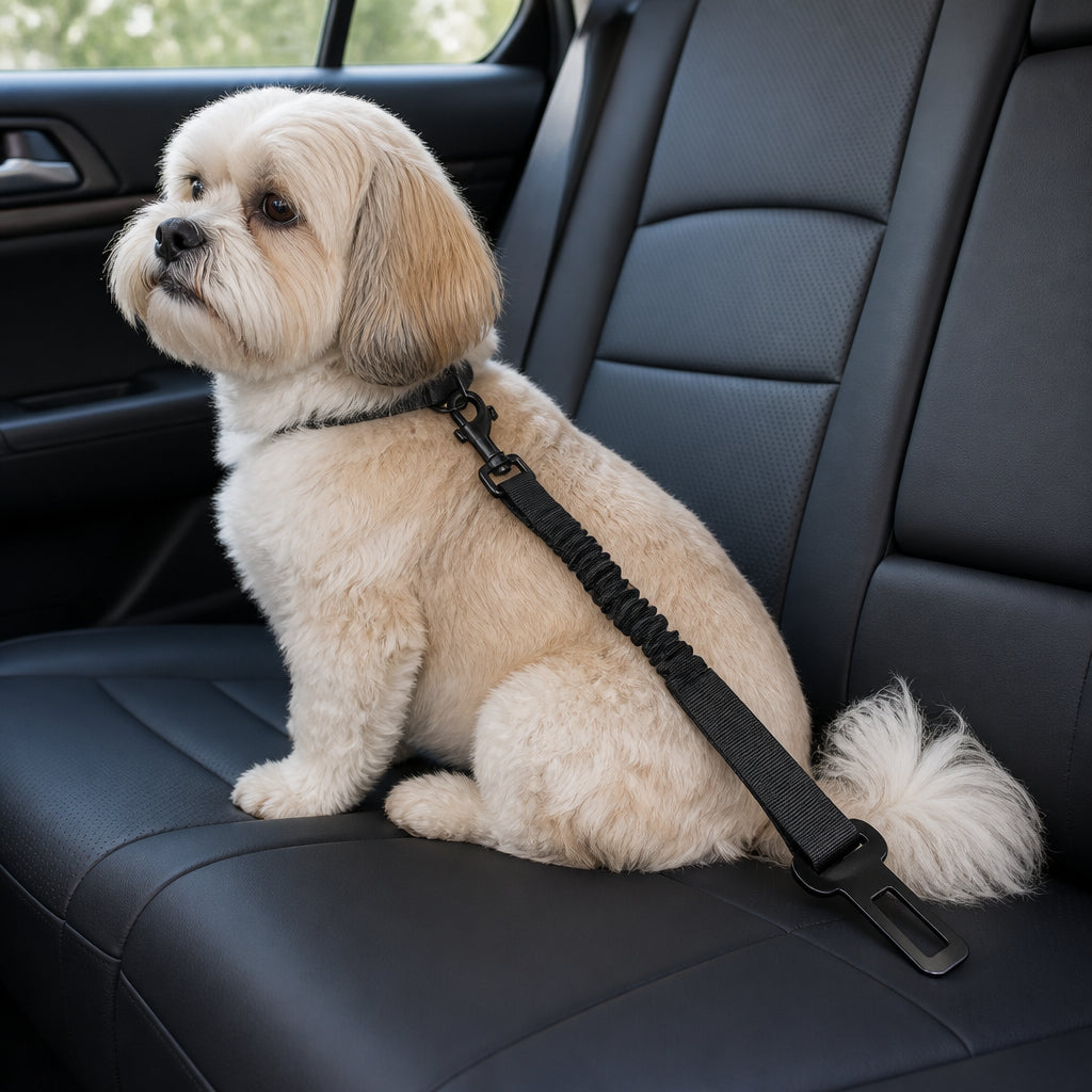 Petmarlow Adjustable Shock-Absorbing Dog Car Seat Belt