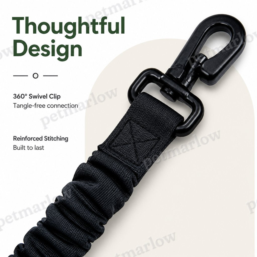 Petmarlow Adjustable Shock-Absorbing Dog Car Seat Belt – view 3