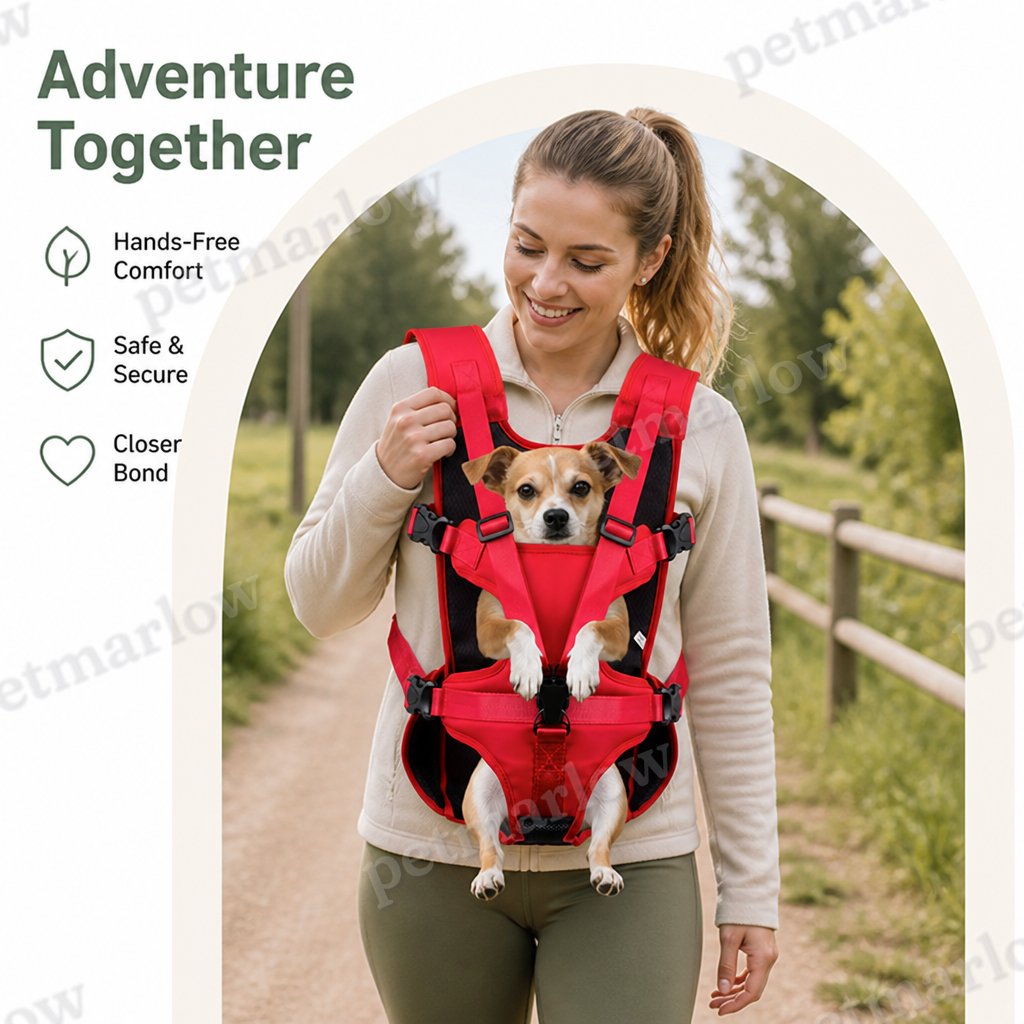 Petmarlow Adjustable Straps & Breathable Mesh Front Carrier Backpack – view 6