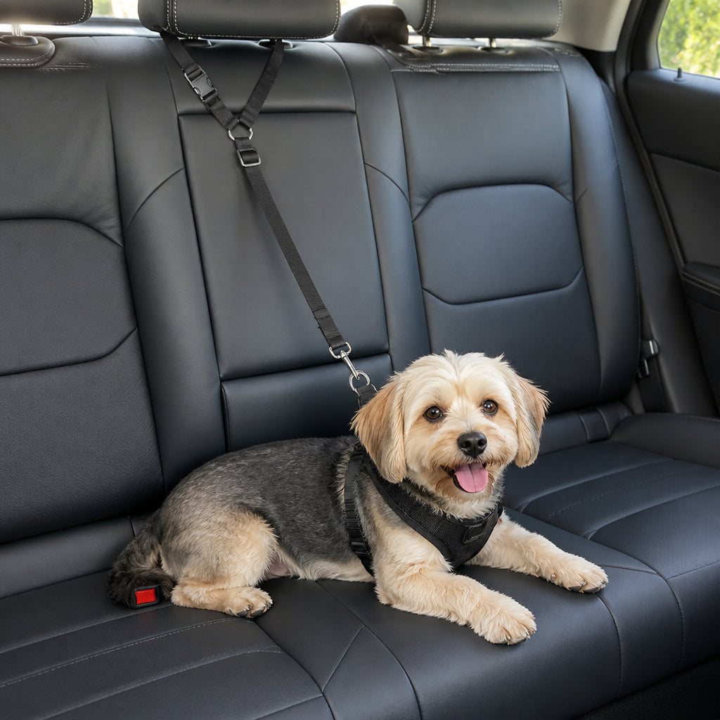 Petmarlow Adjustable Stretch Nylon Car Seat Belt