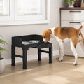 Petmarlow Adjustable & Tilting Raised Dog Feeder (Stainless Steel Bowls) – Black