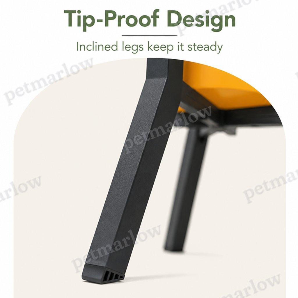 Petmarlow Adjustable Width & Foldable Elevated Dog Bowl Stand – view 3