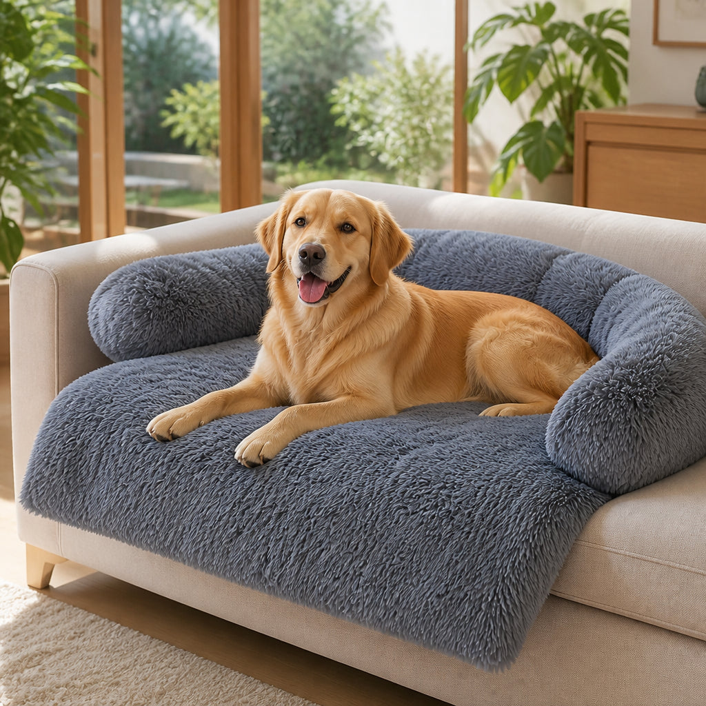 Petmarlow All-Season Fluffy Washable Sofa Bed (Non-Slip Bottom)