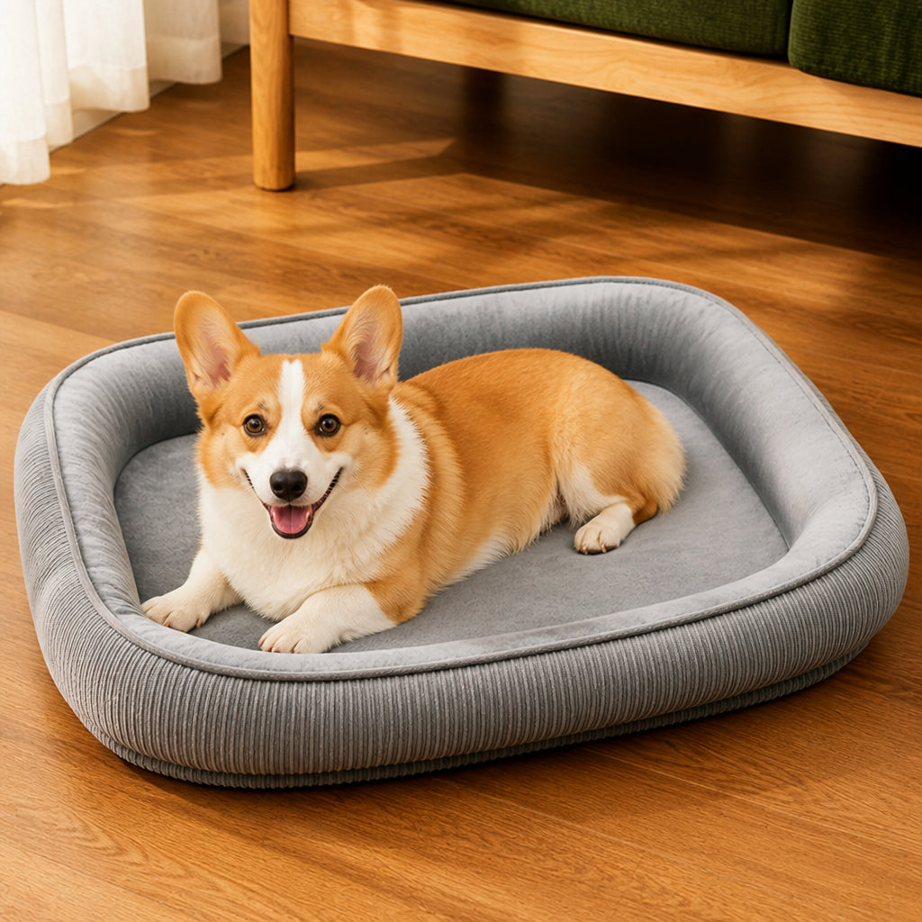 Petmarlow All-Season Moisture-Wicking Polyester Dog Bed – Grey / S(17.72x13.39inch)