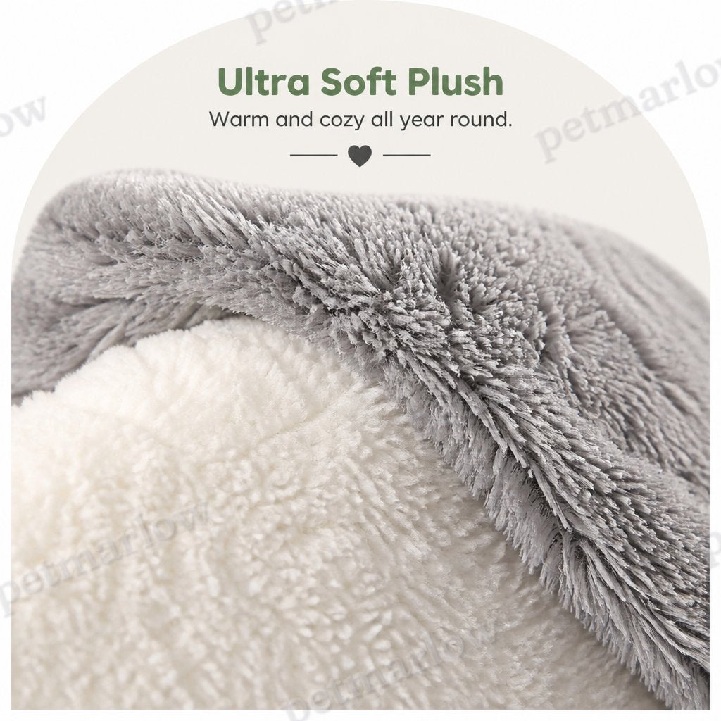 Petmarlow All-Season Plush Teddy Dog House Bed (Removable Washable Cover) – view 5