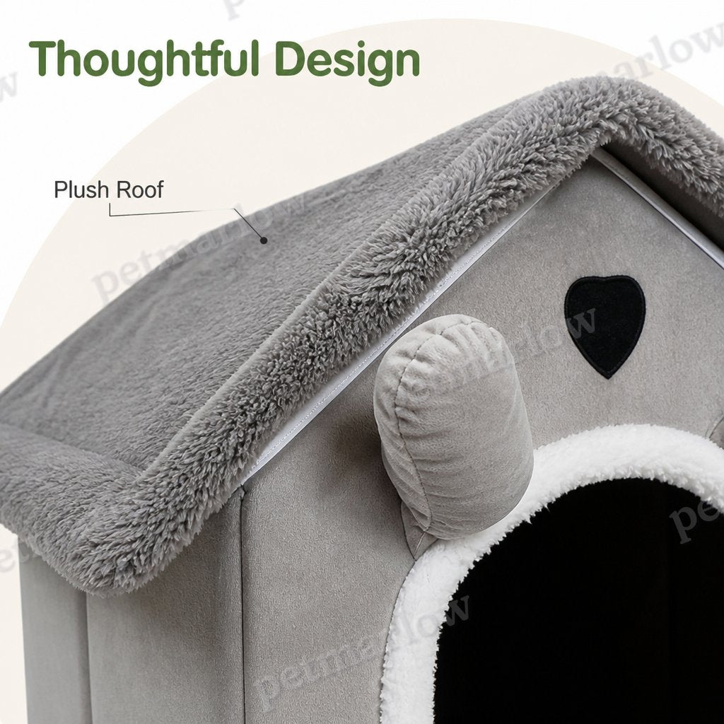 Petmarlow All-Season Plush Washable Cat & Small Dog Bed (Non-Slip Bottom) – view 5