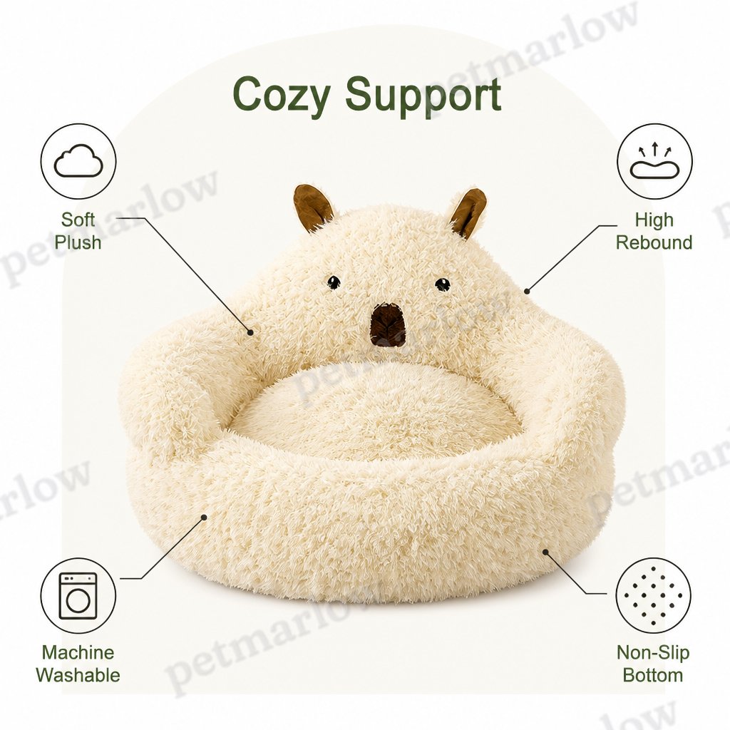 Petmarlow Alpaca Plush High-Rebound Pet Bed – view 4