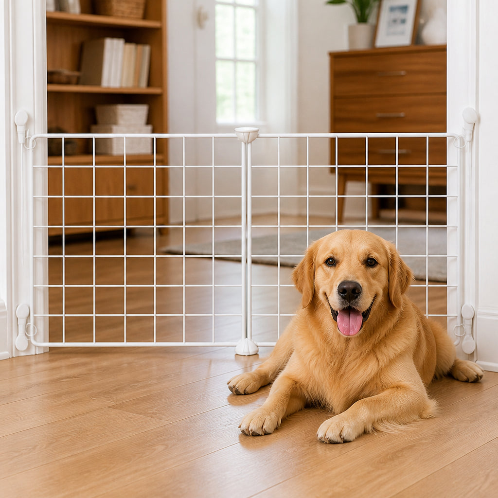 Petmarlow Anti-Escape Mesh & Adjustable Steel Frame Puppy Fence – view 3