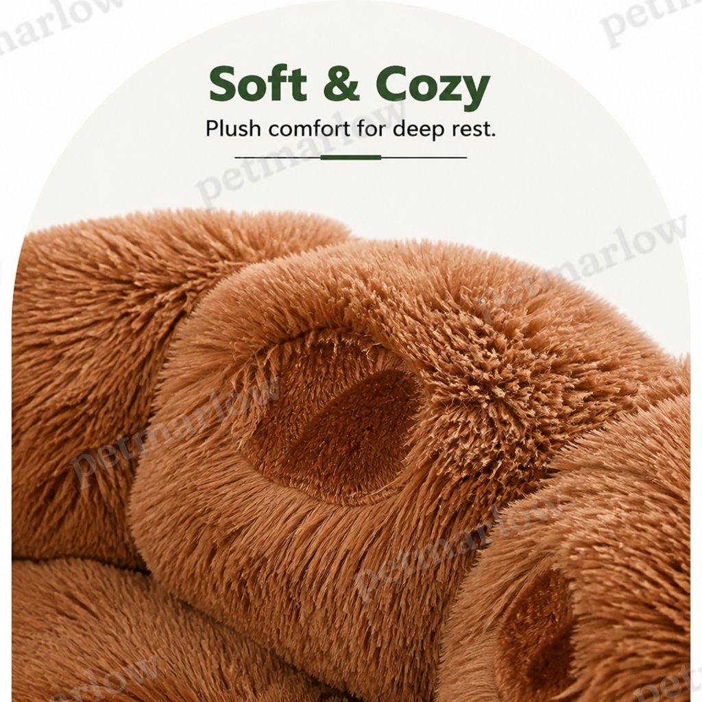Petmarlow Bear Paw Plush & Non-Slip Dog Bed – view 6