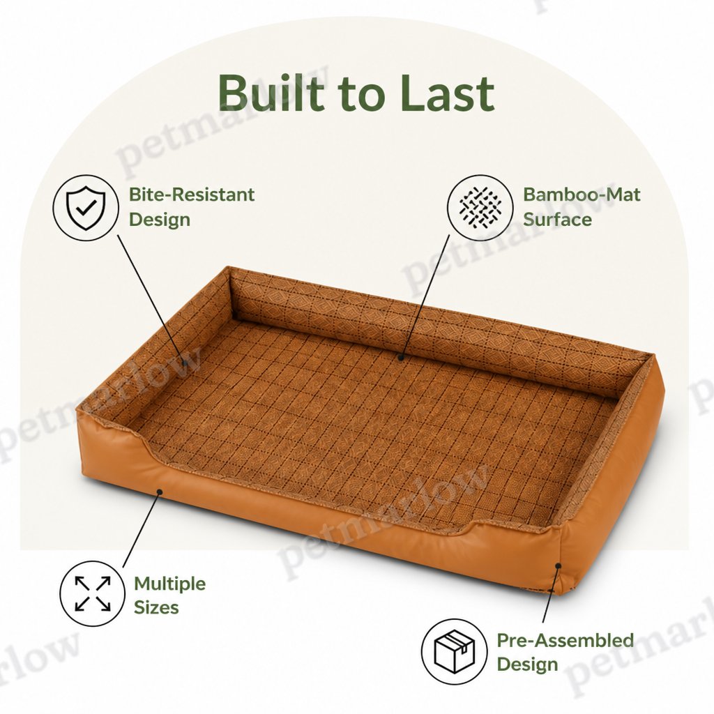 DogBedHouse Bite-Resistant Bamboo-Mat Dog House (Pre-Assembled) – view 6