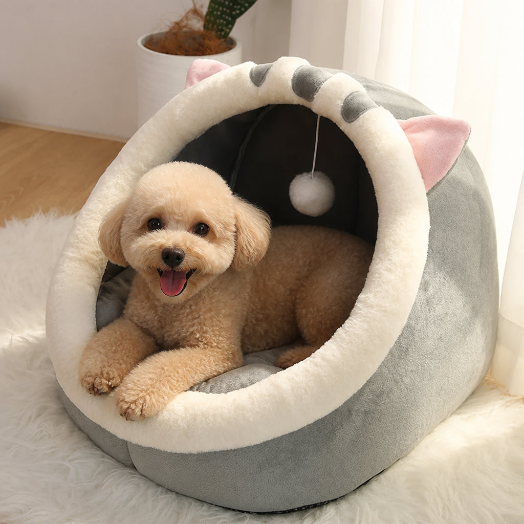 Petmarlow Breathable High-Rebound & Detachable Washable Cat Cave Bed – 1 / S - 12.2 × 11.8 × 11.0 in