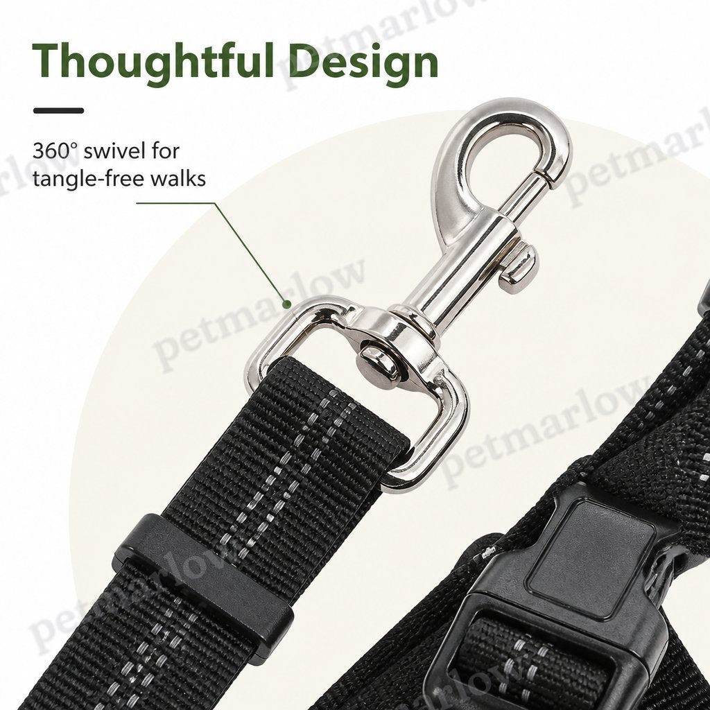 Petmarlow Breathable Mesh & Elastic Tether Dog Car Harness – view 4