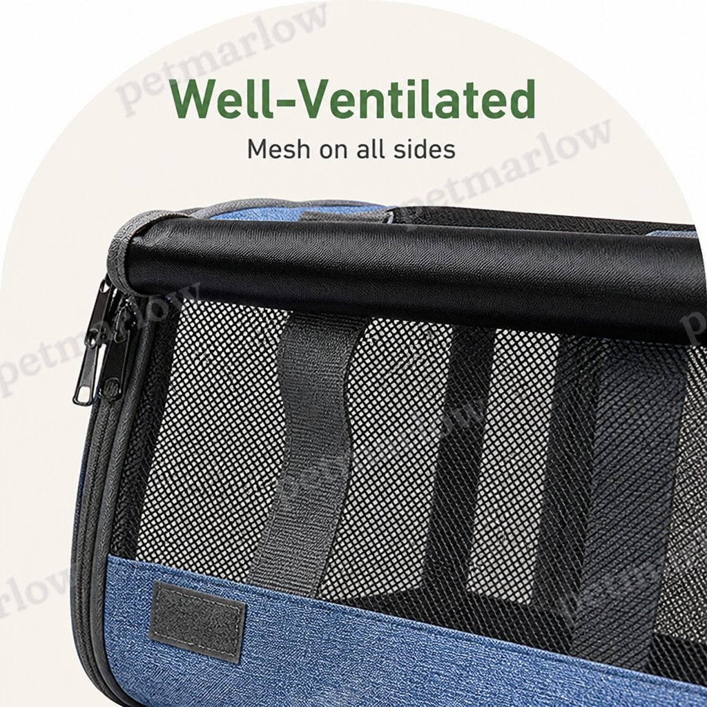 Petmarlow Breathable Mesh & Foldable Airline-Approved Travel Carrier – view 5