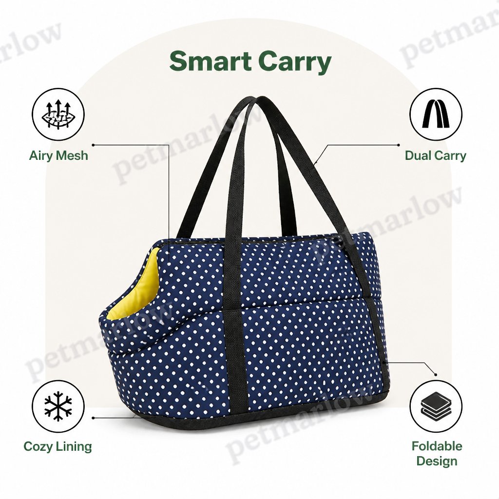 Petmarlow Breathable Mesh & Insulated Pet Carrier (Foldable) – view 4