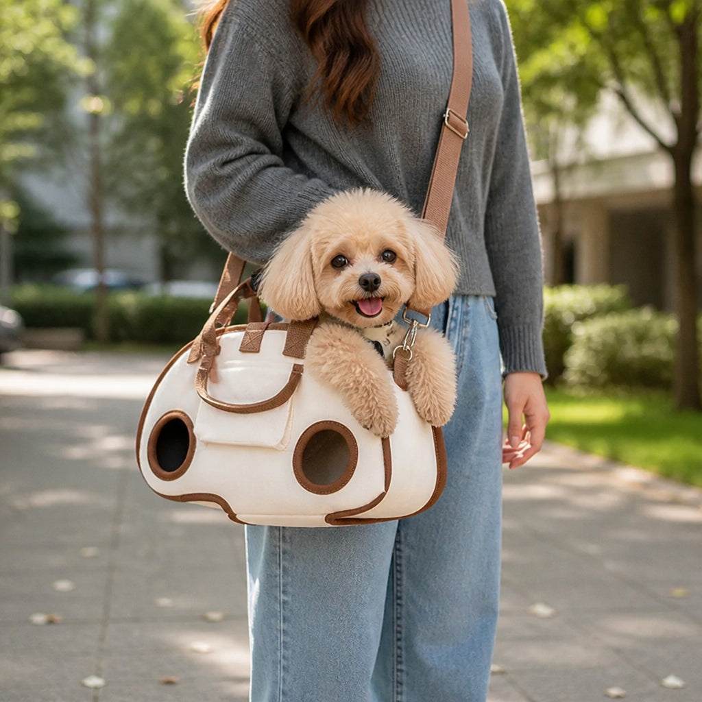 Petmarlow Breathable Mesh & Internal Safety Leash Sling Backpack