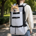 Petmarlow Breathable Mesh & Lightweight Dog Backpack Carrier – Light gray / S - 2–11 lbs