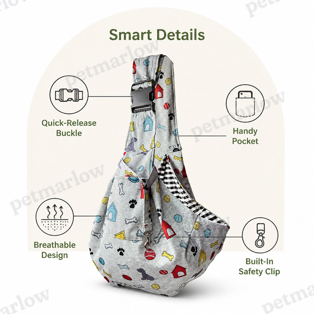 Petmarlow Breathable Mesh & Lightweight Travel-Friendly Pet Carrier (Up To 16.5 Lb) – view 3