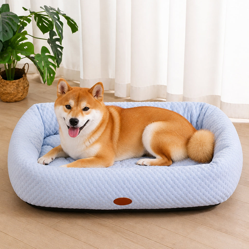 Petmarlow Breathable Mesh & No-Power Cooling Dog Bed (Removable Cover)