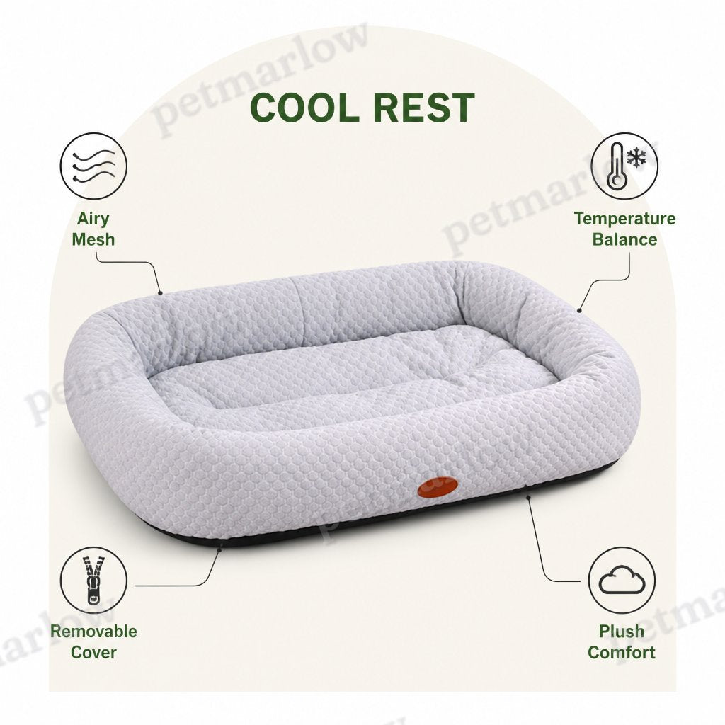 Petmarlow Breathable Mesh & No-Power Cooling Dog Bed (Removable Cover) – view 5