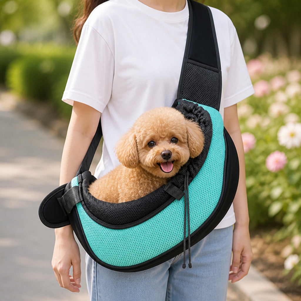 DogBedHouse Breathable Mesh & Sponge-Padded Sling Carrier – view 2