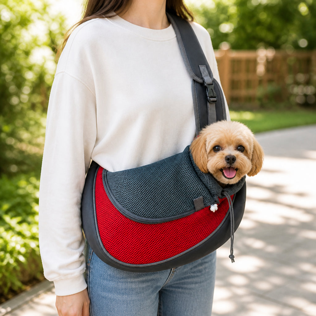 DogBedHouse Breathable Mesh & Sponge-Padded Sling Carrier – view 3