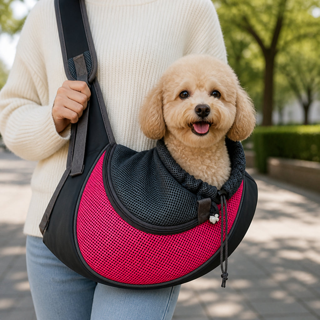 DogBedHouse Breathable Mesh & Sponge-Padded Sling Carrier – view 5