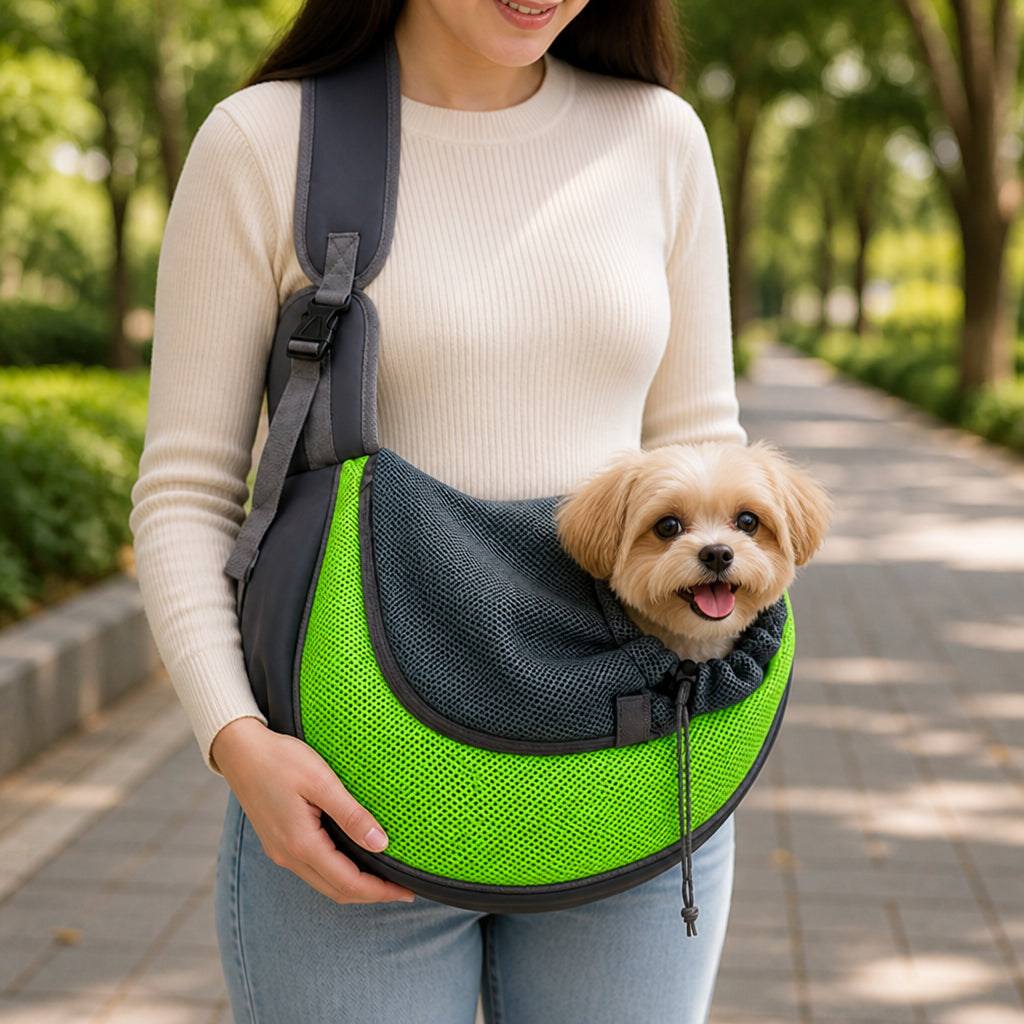 DogBedHouse Breathable Mesh & Sponge-Padded Sling Carrier – view 6
