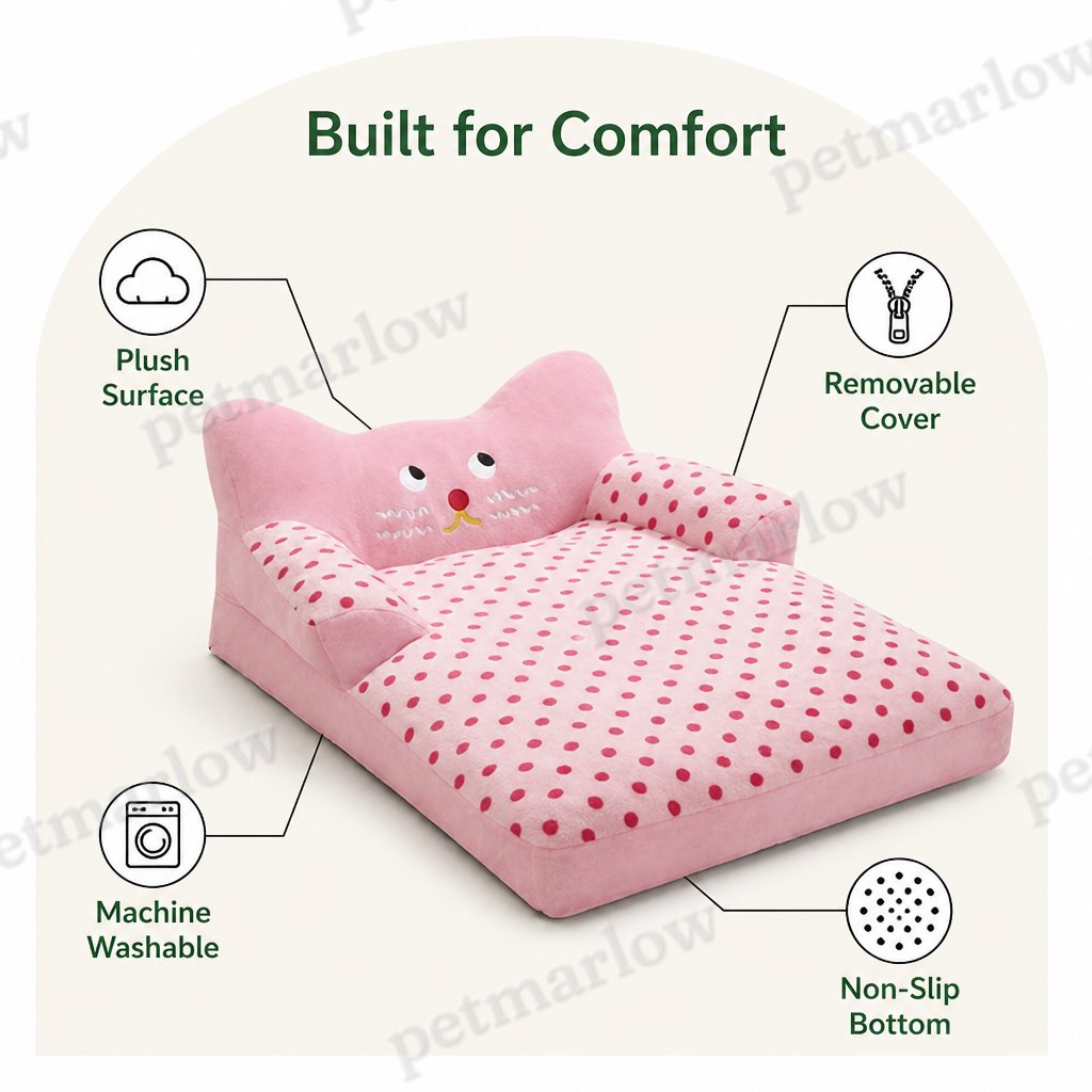 Petmarlow Calming Washable & Non-Slip Sofa Bed (Removable Cover) – view 4