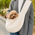 Petmarlow Canvas Breathable Crossbody Sling Carrier – white / S - 14.6 in × 4.3 in × 9.1 in
