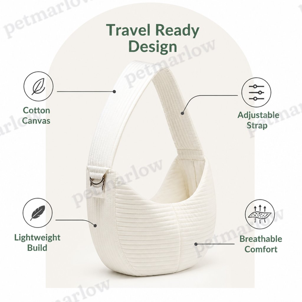 Petmarlow Canvas Breathable Crossbody Sling Carrier – view 4