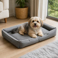 Petmarlow Chew-Resistant 600D Oxford Dog Bed – Grey / 50×40cm(19.7×15.7in)